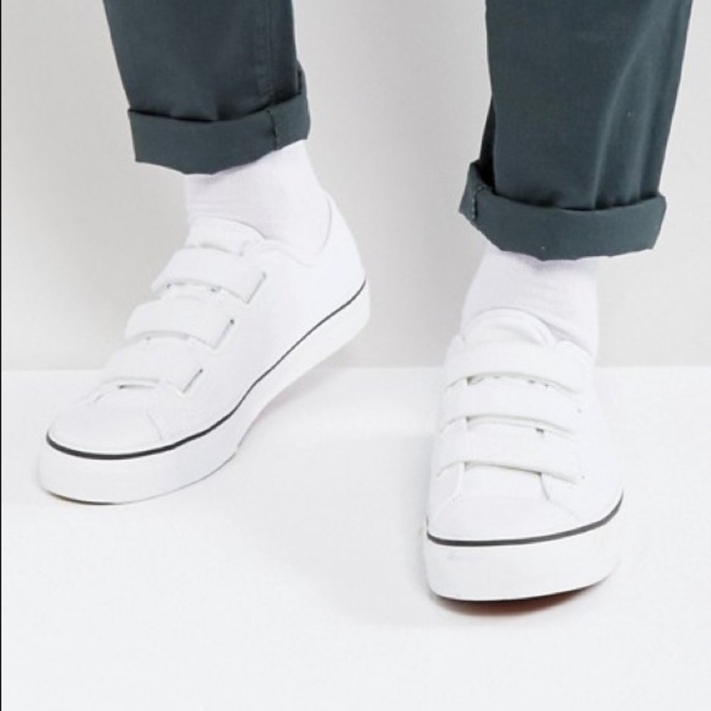 white velcro vans